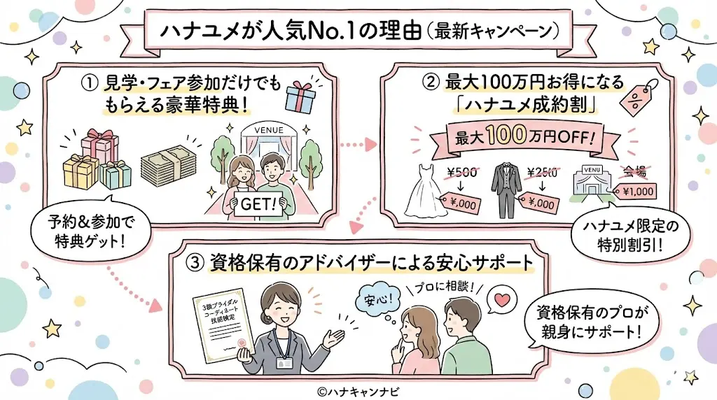 ハナユメが人気No.1の理由(最新キャンペーン)