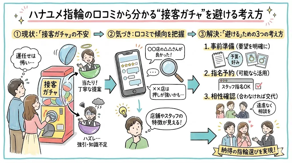 ハナユメ指輪の口コミから分かる“接客ガチャ”を避ける考え方
