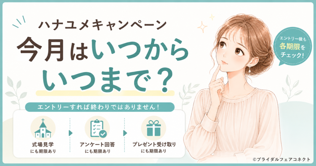 今回のハナユメキャンペーンは2026年6月12日(金)から2026年7月2日(木)までエントリー可